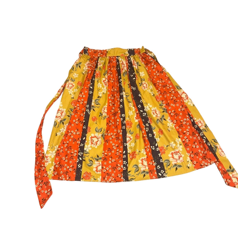 Truly 4 You Patchwork Floral Skirt Size Small Elastic Waist Bohemian - Picture 4 of 6